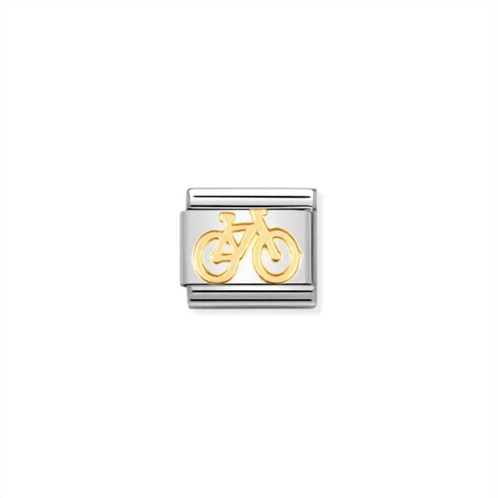 NEW NOMINATION unisex composable classic links in gold/bike